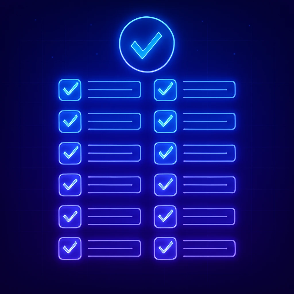 רשימת בדיקה בנאון זוהר